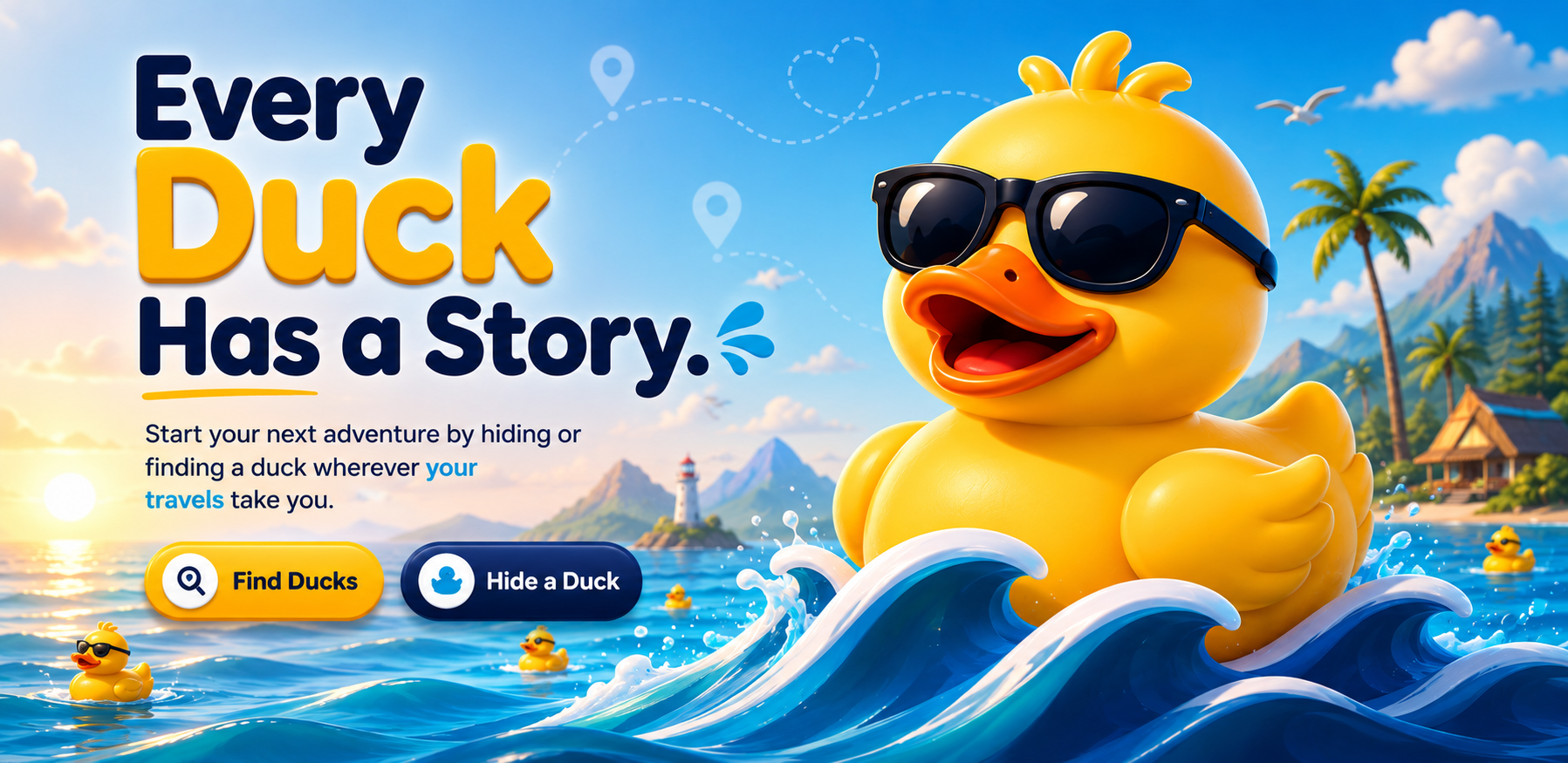 Waddl hero artwork with the headline Every Duck Has a Story